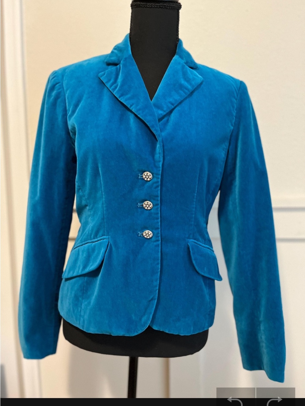 George Teal Velvet Fitted Blazer